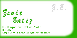 zsolt batiz business card